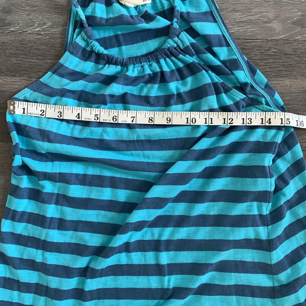 Derek Heart Blue Striped High Neck Swim/Beach Coverup Girl’s Size Large - Picture 7 of 9